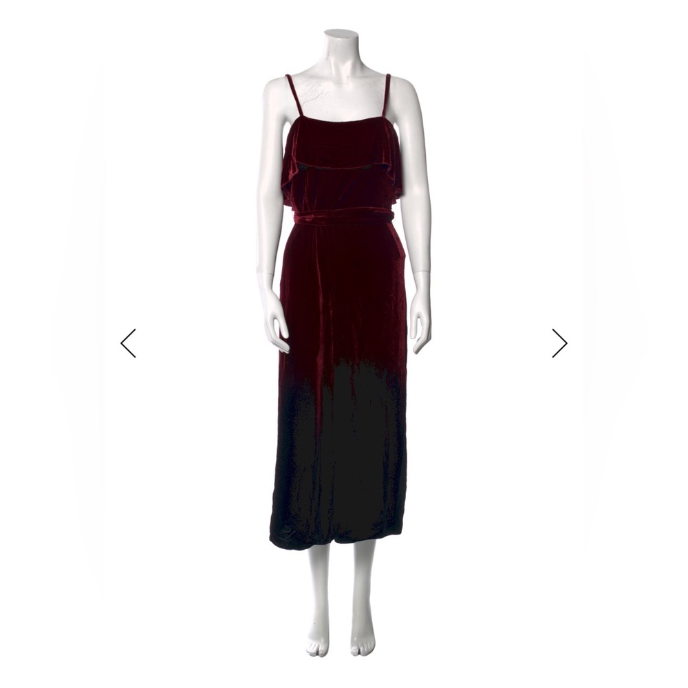 Elegant Ombre Velvet Burgundy - Black jumpsuit